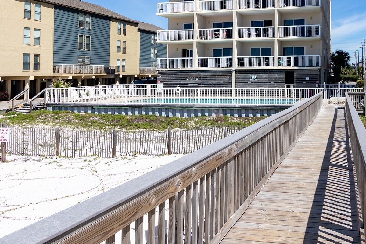 Boardwalk view from beach side
