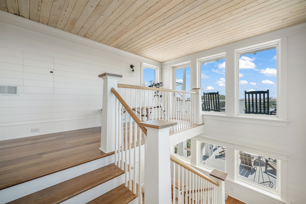 Stairs to rooftop deck Shore Thing | 4001 Palm Blvd | Isle of Palms, SC | IOP Escapes
