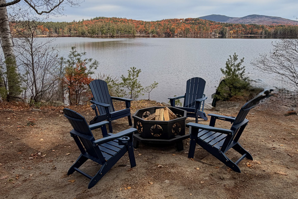 Enjoy the Fire Pit on your own private section of the lake