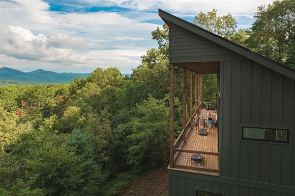 The deck facing East