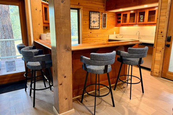 Wet Bar with mini fridge, sink and ice maker