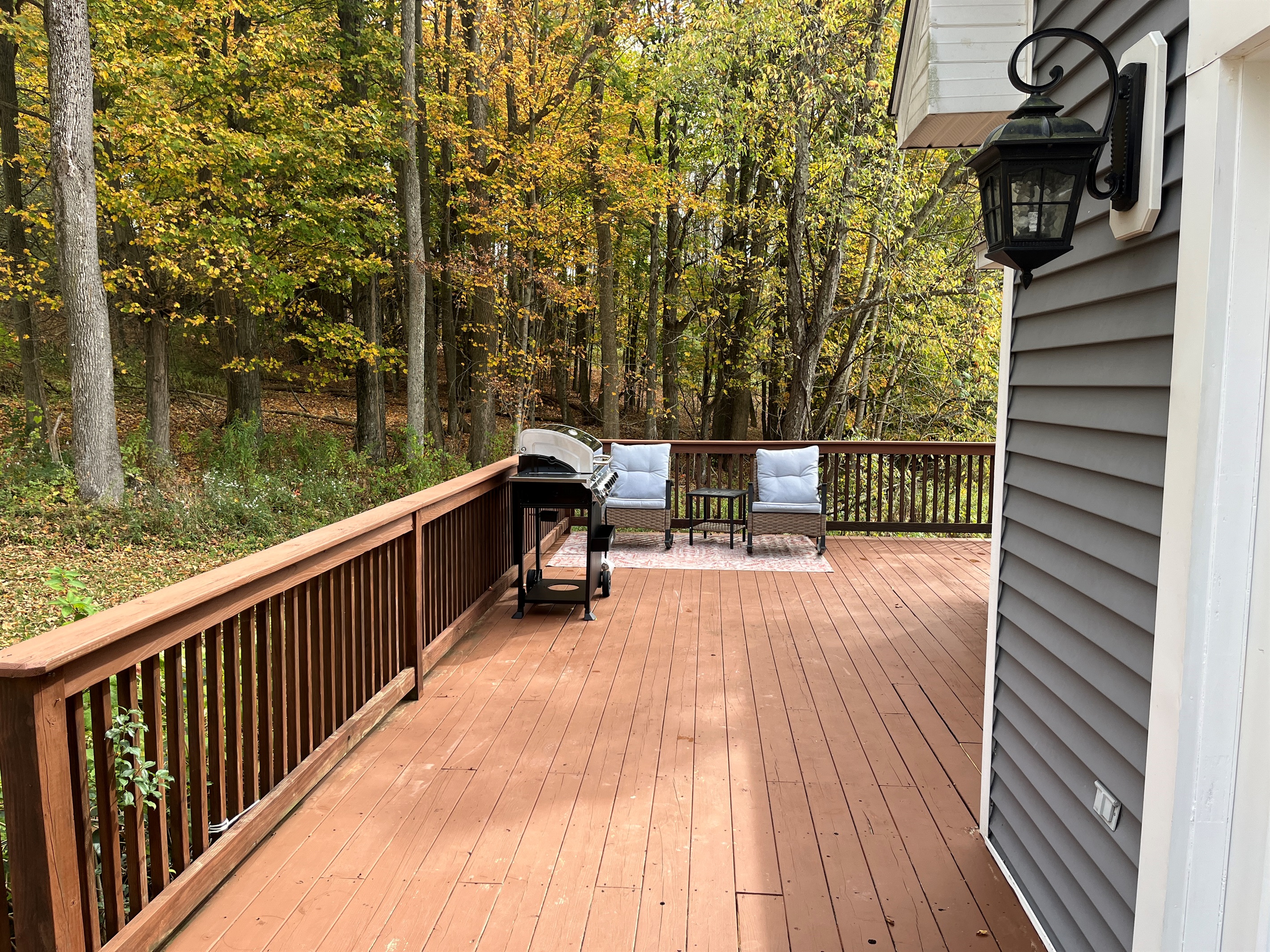 Uncovered deck at Quail Cottage