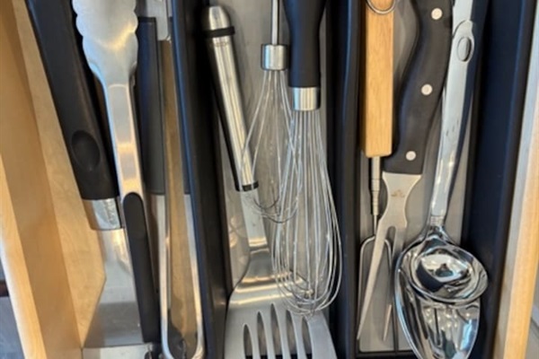 Additional cooking utensils and kitchen essentials