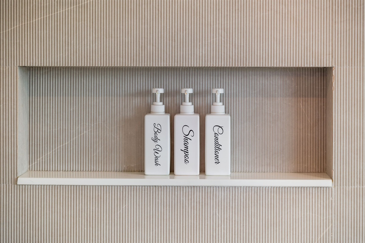 Shampoo, conditioner ad body wash