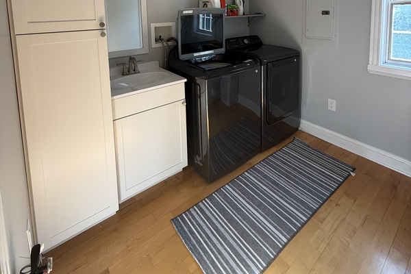 Laundry room - large washer and dryer for use during your stay.