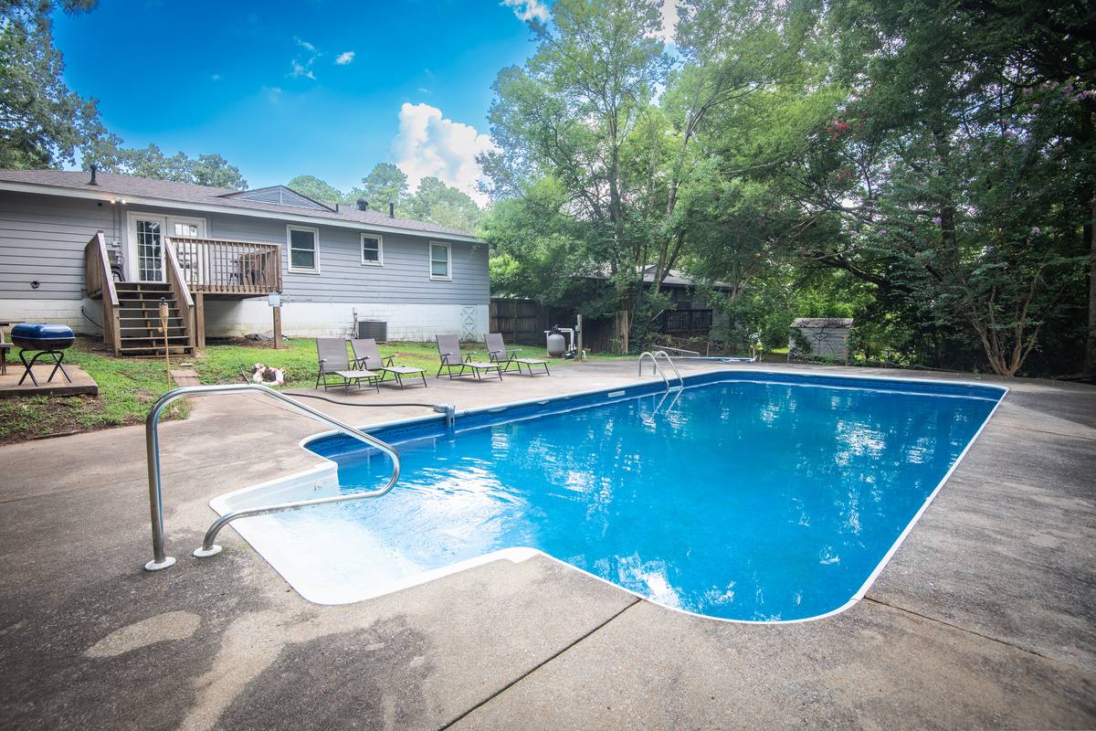 Welcome to your own backyard oasis! Spend sunny afternoons cooling off in the pool, lounge with a good book, or gather with family and friends for a relaxing day outdoors.