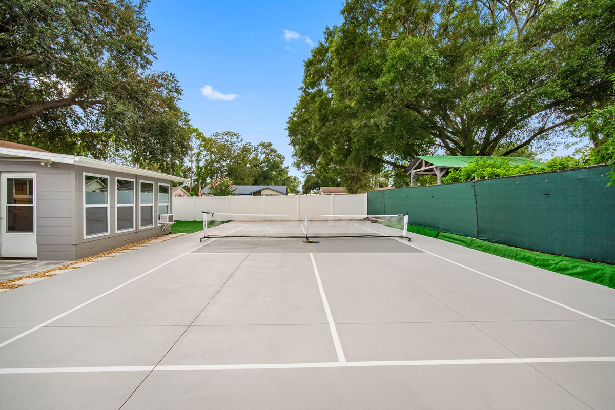 A pickleball court that makes your vacation rental truly unforgettable.