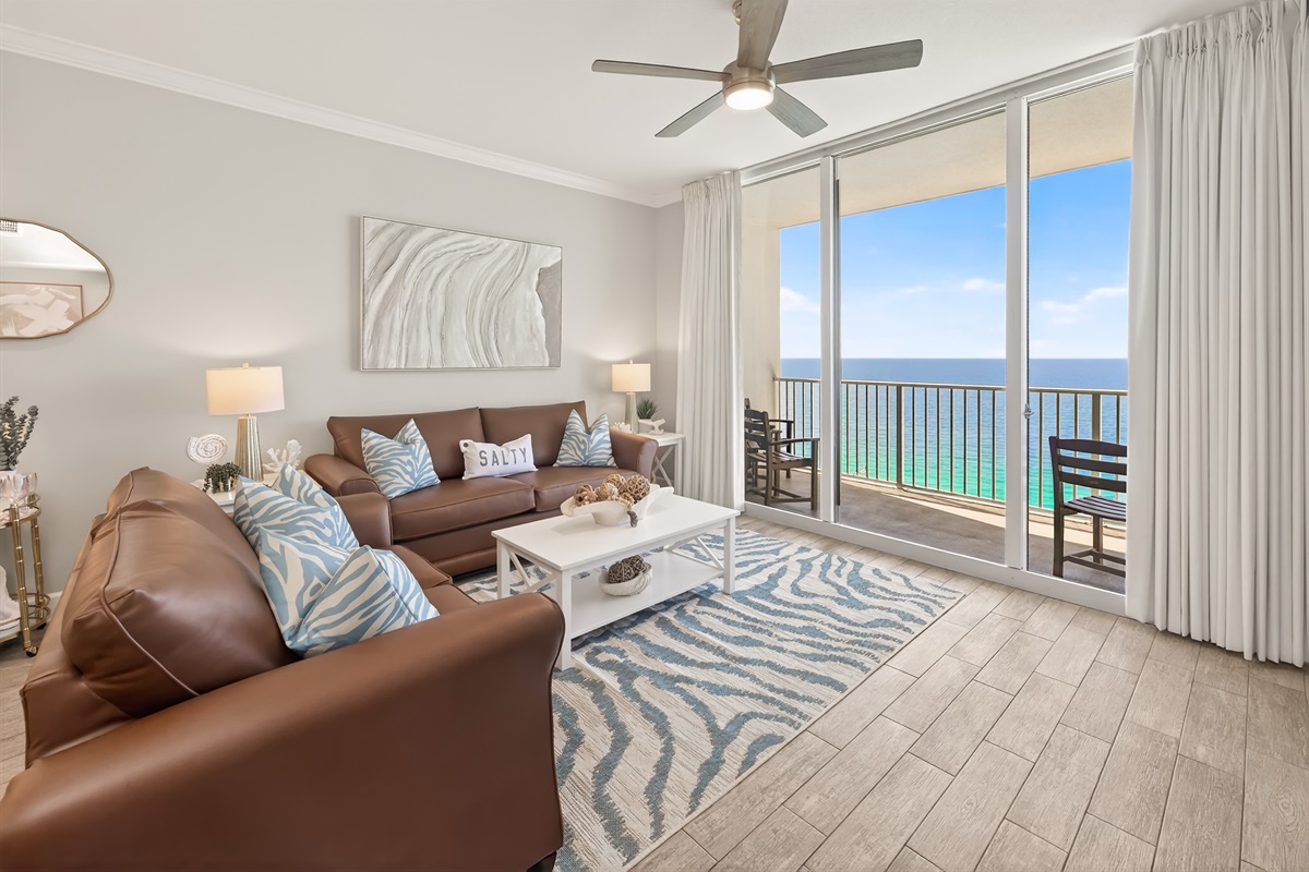 Kick back and relax with the gulf as your back drop