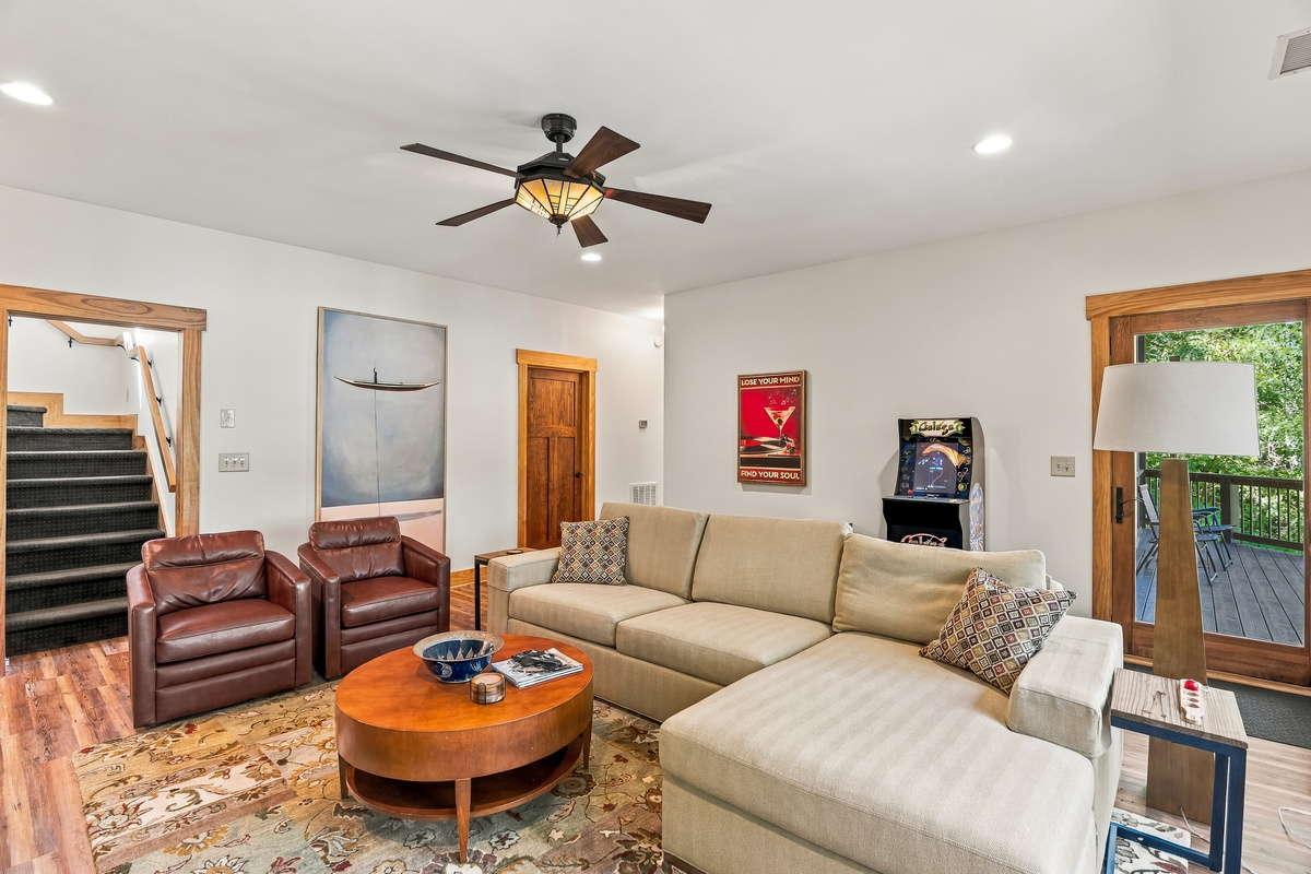 Large lower-level living room 