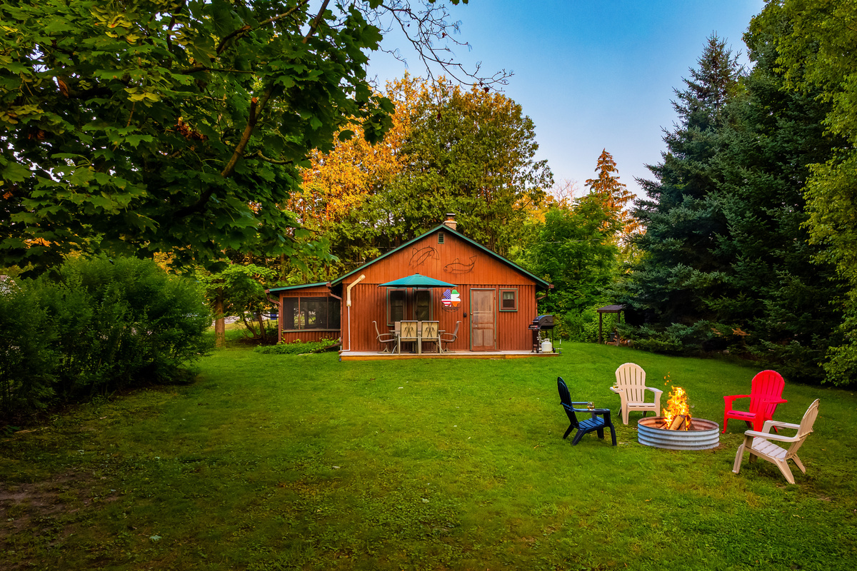 Enjoy nightly bonfires on the large private waterfront lot