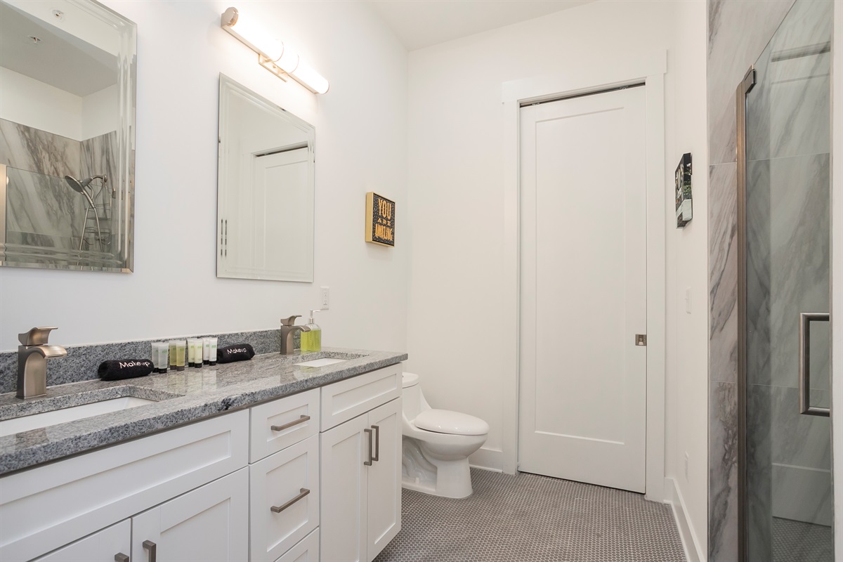 Another view of the Capital Room Ensuite Bath. Lots of counter space.