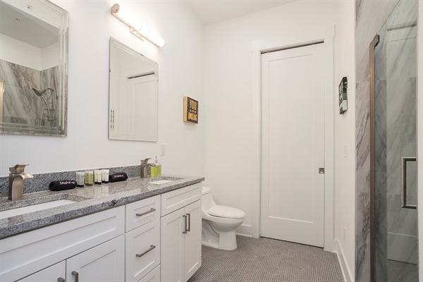 Another view of the Capital Room Ensuite Bath. Lots of counter space.