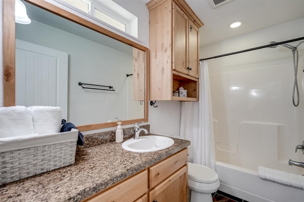 Private ensuite bathroom with essentials provided