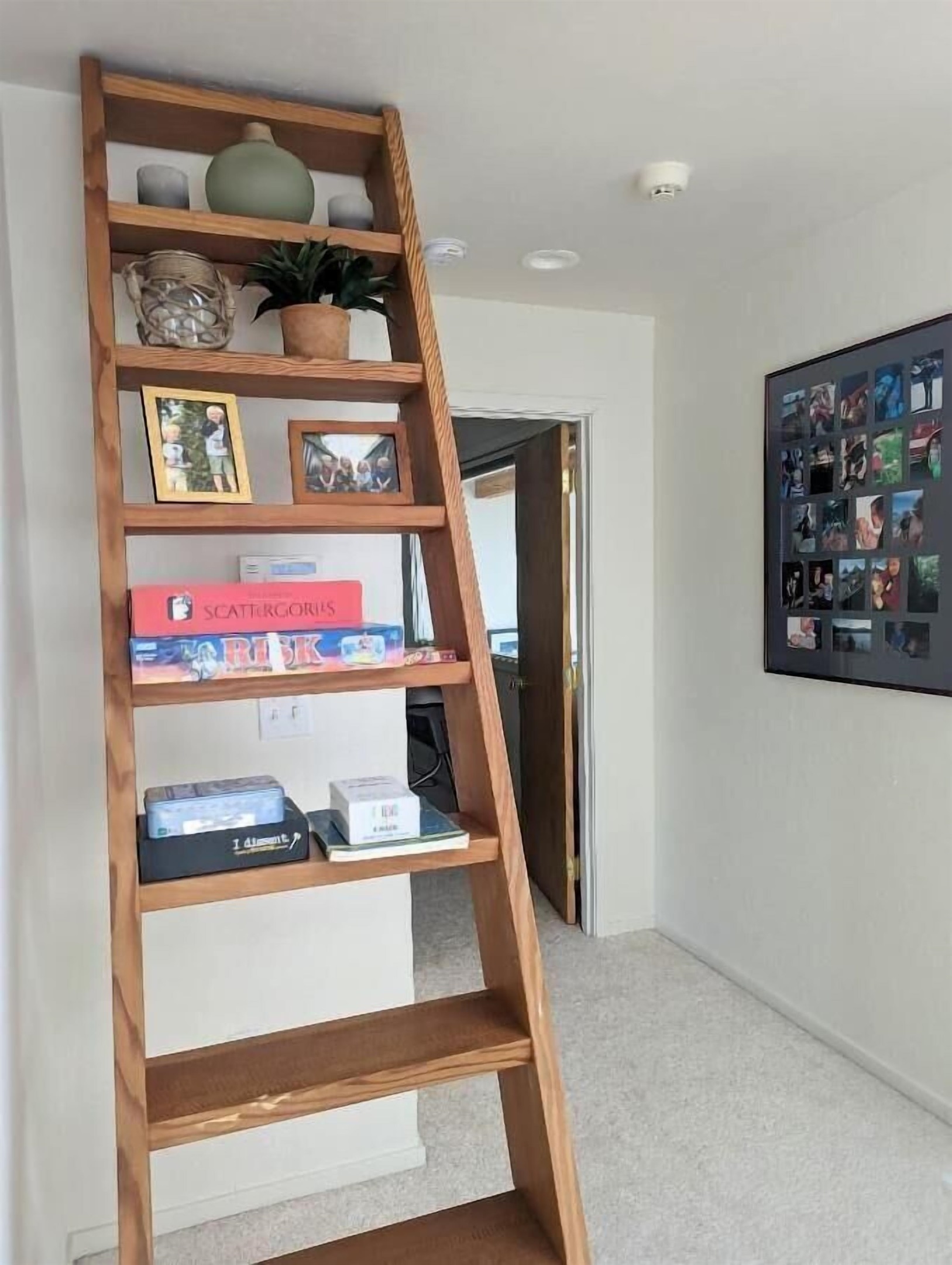 bookcase in primary sitting area
