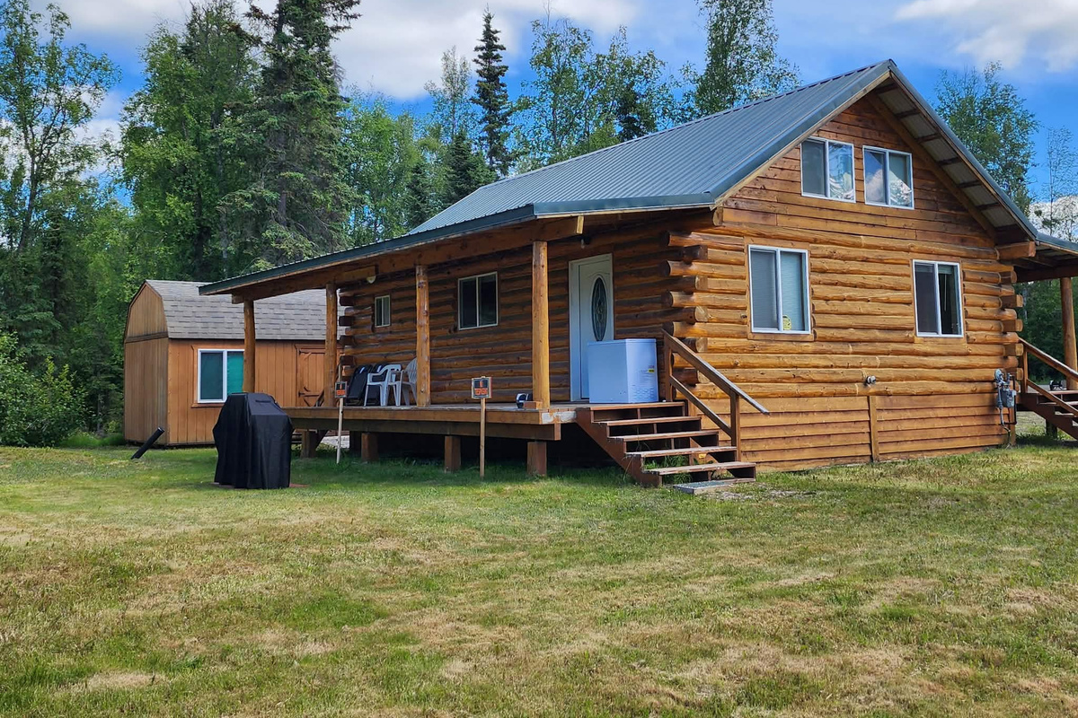 Back of Cabin and Back Yard