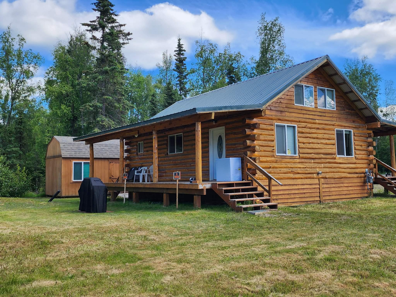 Back of Cabin and Back Yard