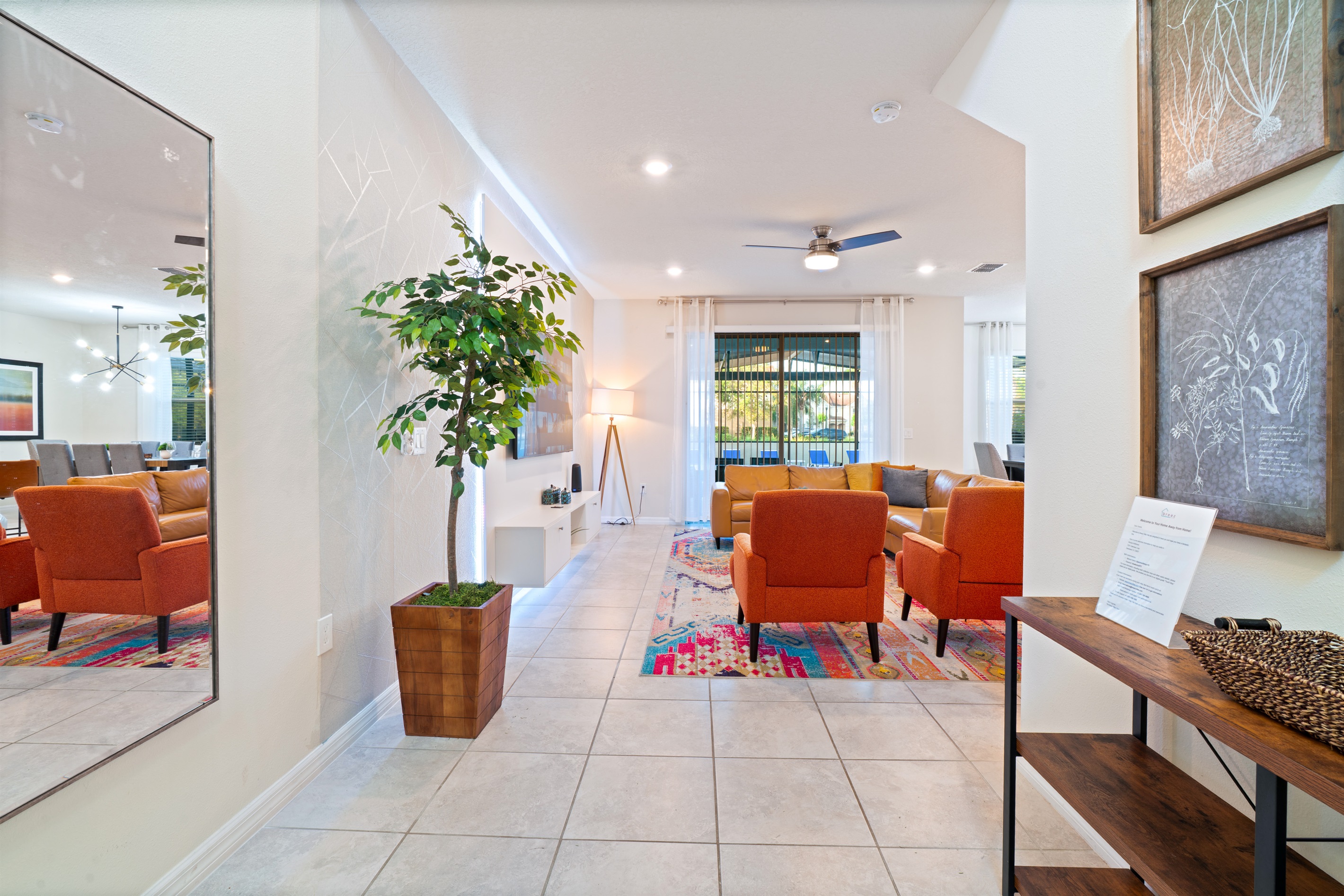 Step into a welcoming entryway that opens up to a bright and spacious living area — the perfect start to your stay.