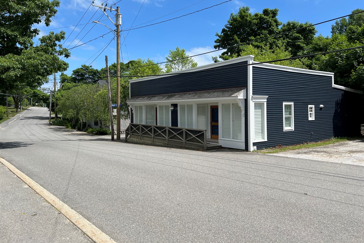 Heart of Southwest Harbor: Private entrance and walkable village living. Our dual-wing retreat is located steps from the Clark Point galleries and the harbor. Enjoy the convenience of dedicated off-street parking located directly behind the building.