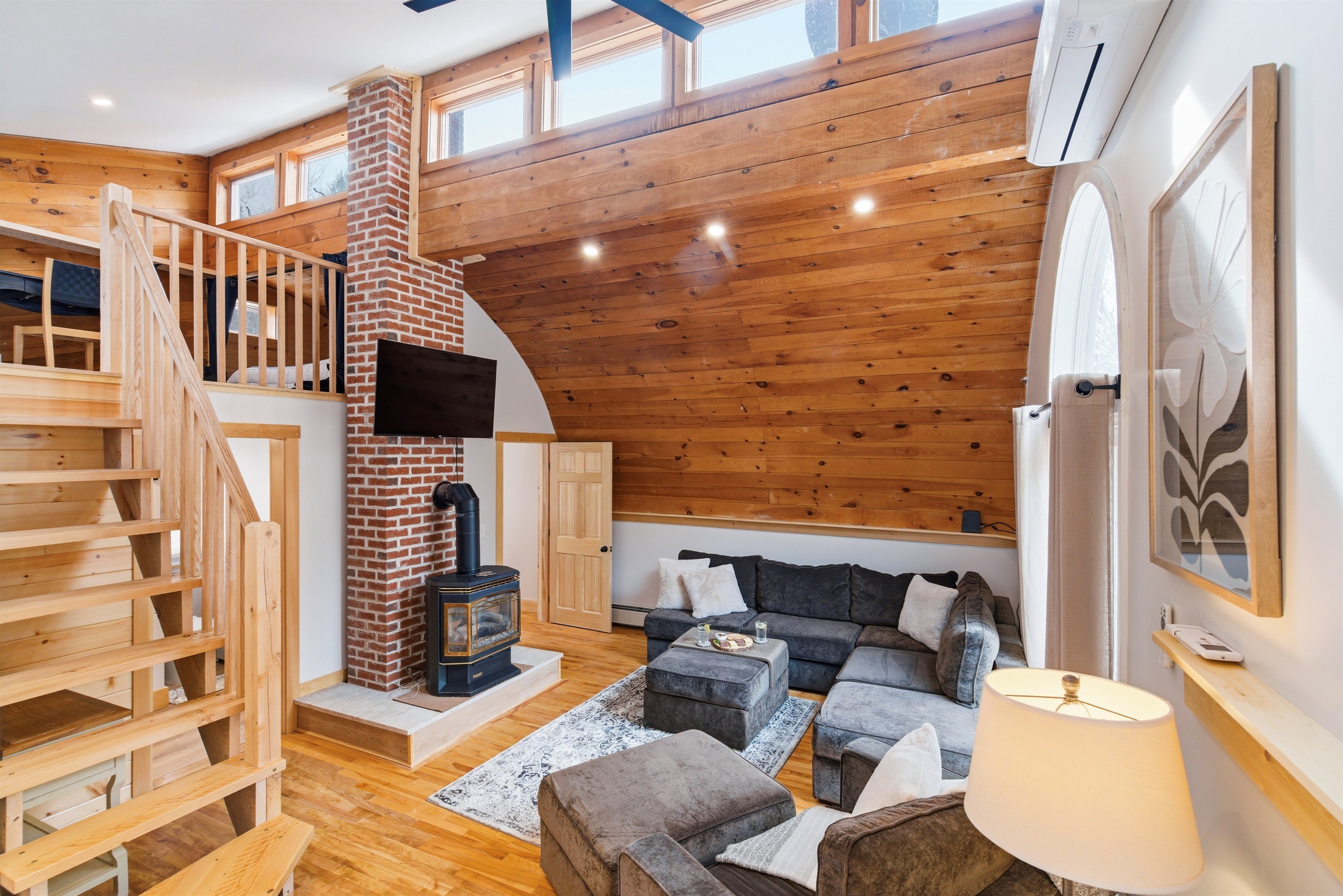 Whether you’re streaming your favorite show or getting lost in a book, our light-filled lounge is the heart of the home.