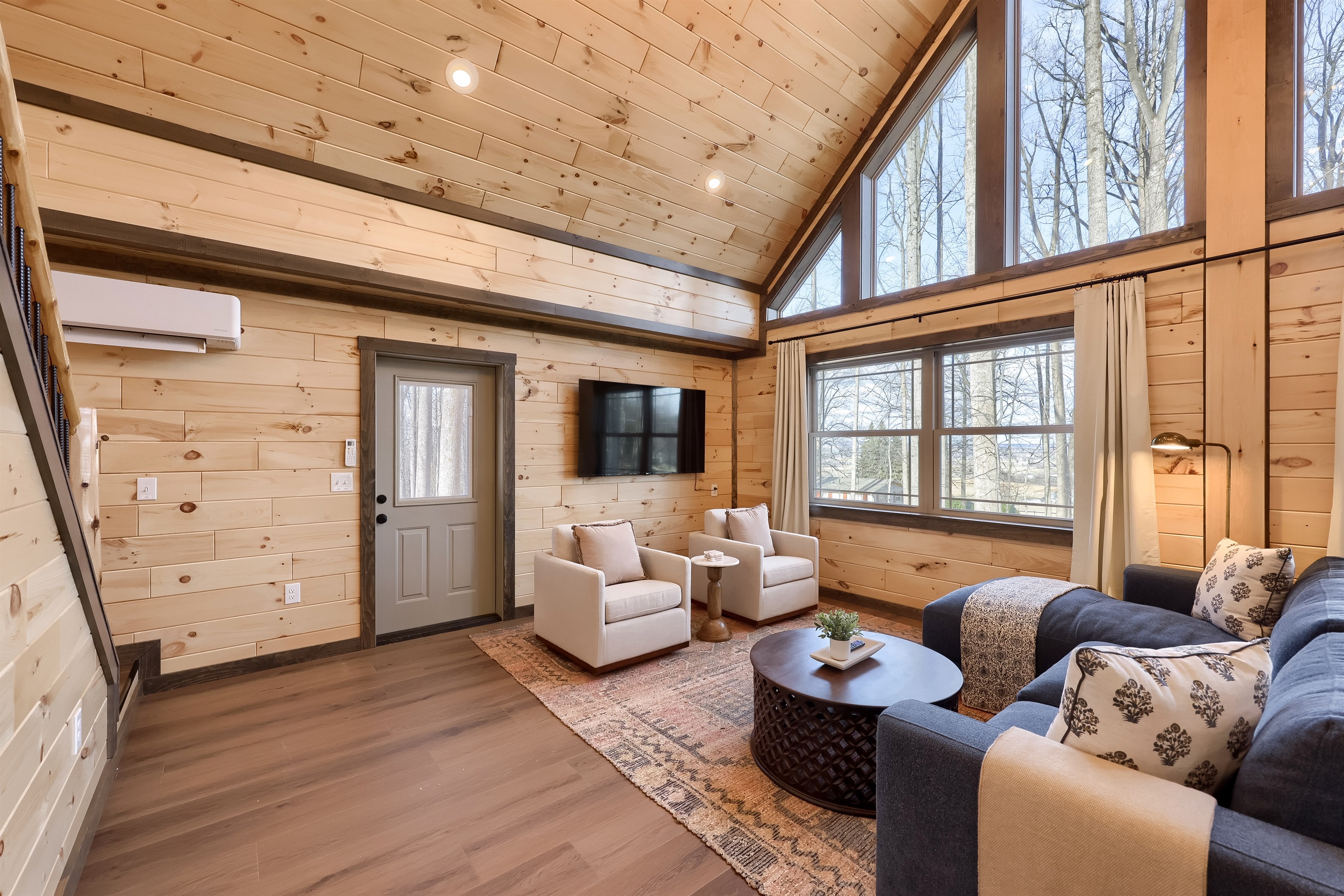 Comfortable Seating and a 65" Smart Tv