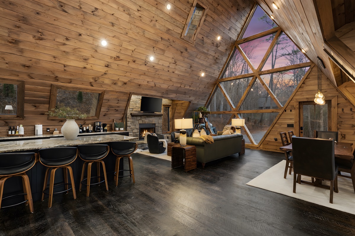 Cook, dine, relax, and reconnect, all in one stunning, light-filled great room.