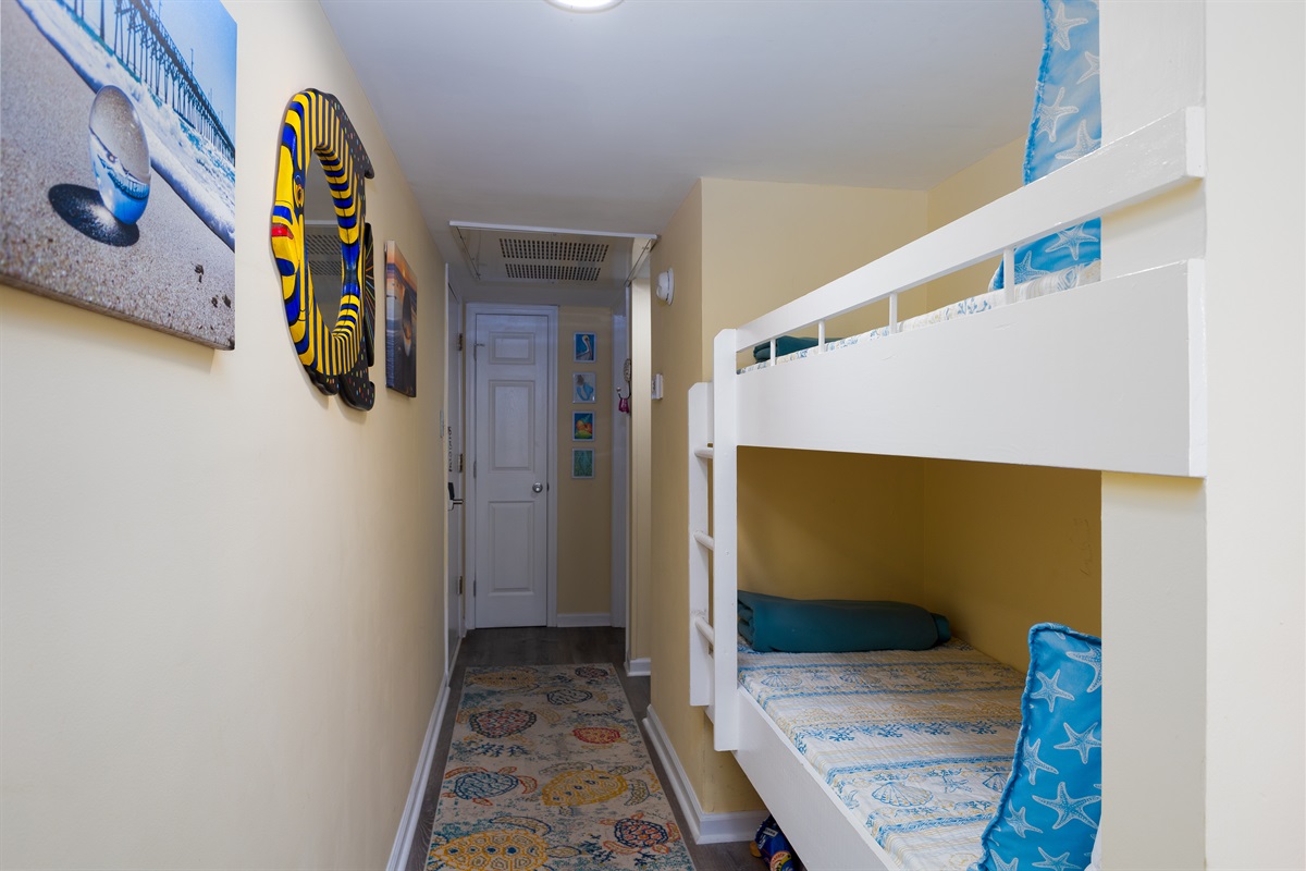 Bunk beds in the hallway