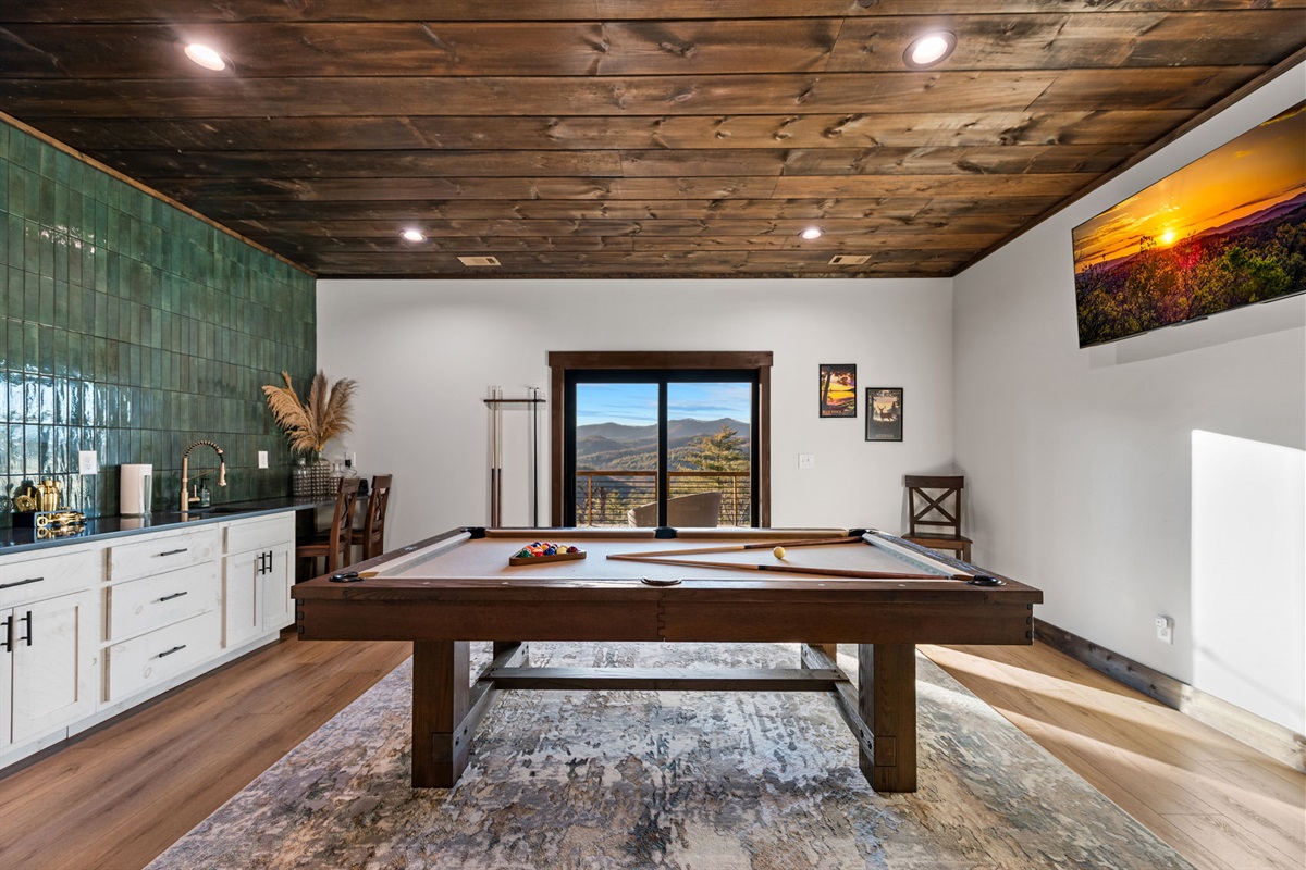 Play pool with a view.