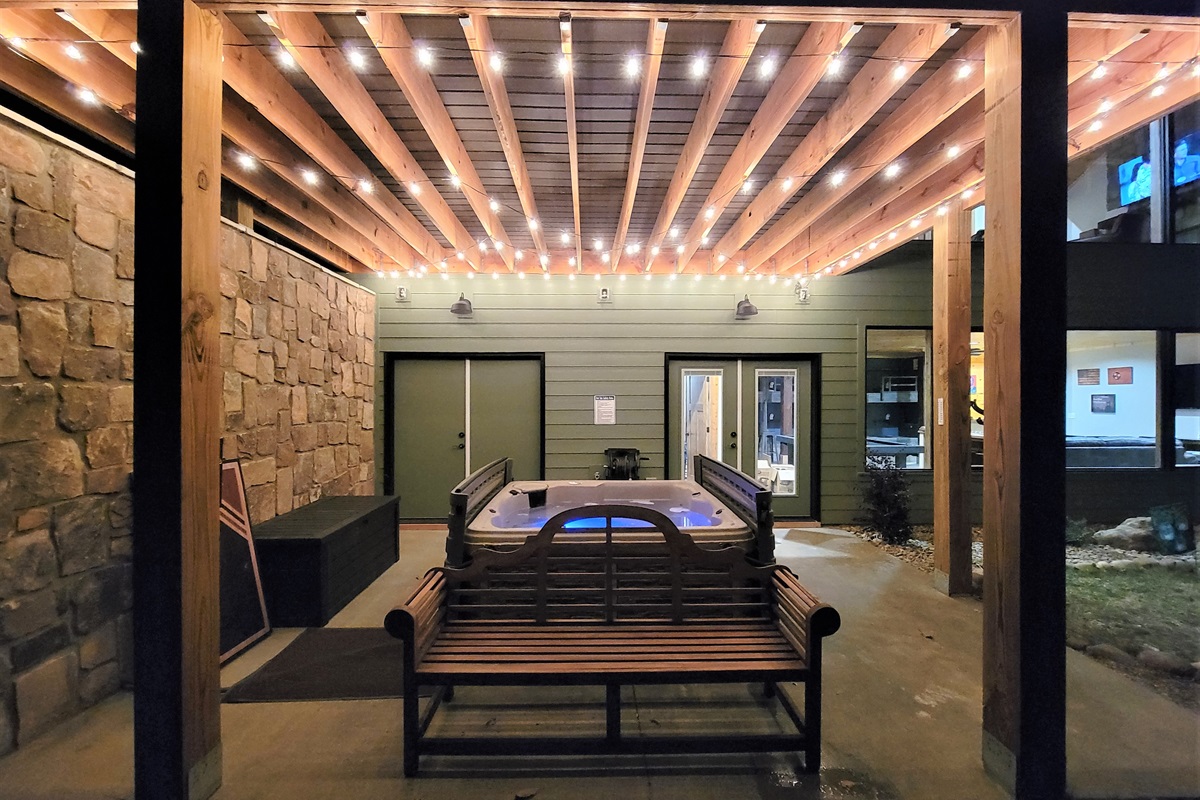 Relax in the hot tub