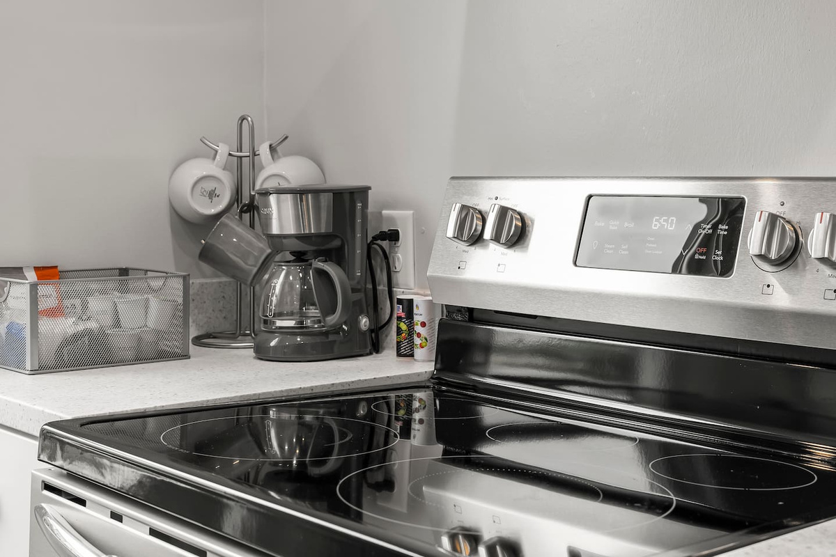 Streamlined design with everything you need to enjoy cooking during your stay.