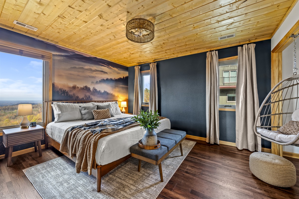 Wake up to breathtaking mountain views from the bedroom windows at Signature Stay, making every morning special