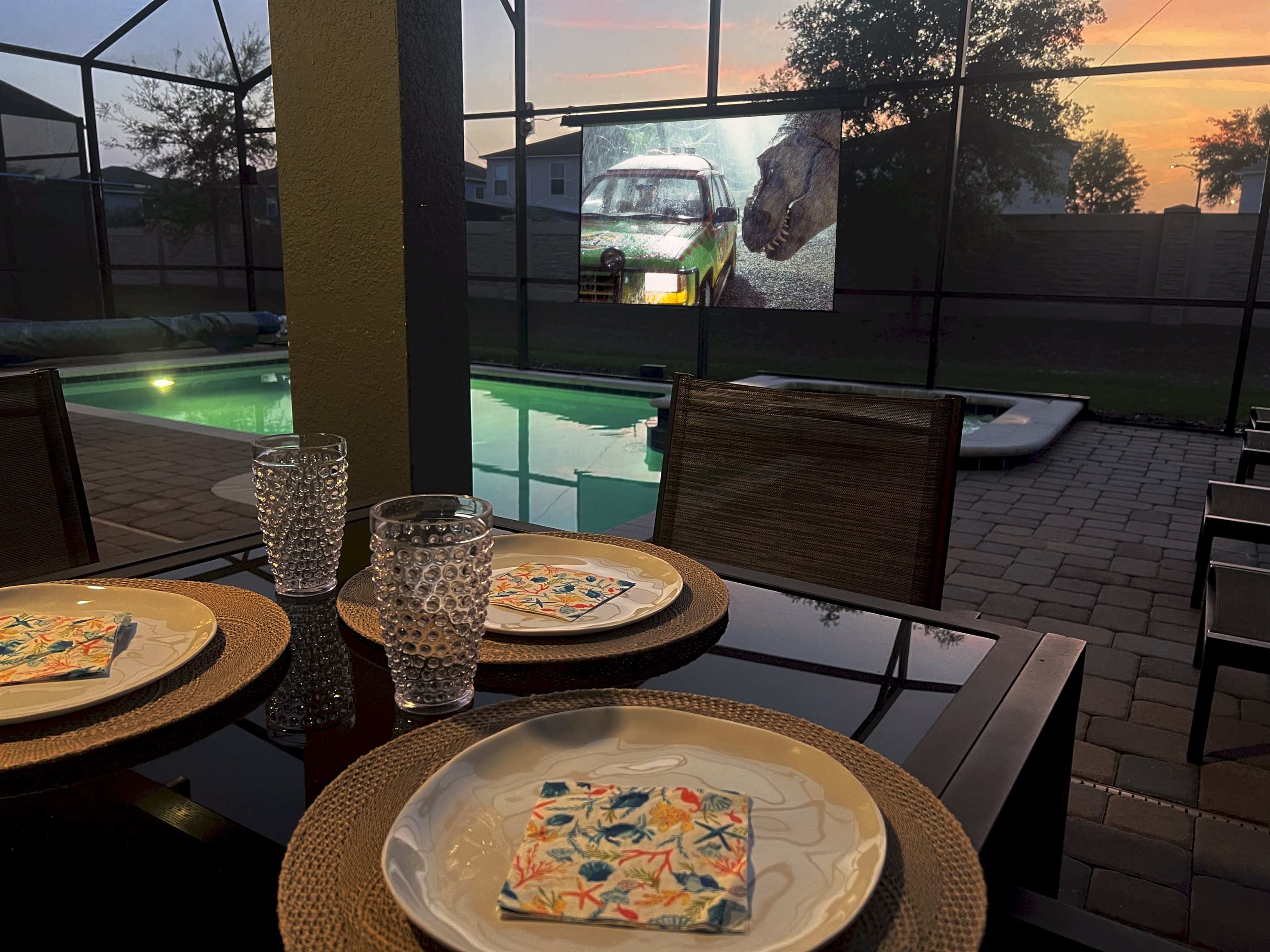 Watch Your Favorite TV Show Or Movies On The Poolside Theater