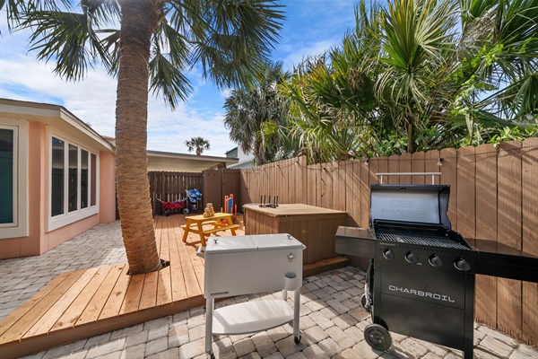 Amenities available: Proprane grill (proprane to be supplied by guest) and standing cooler 