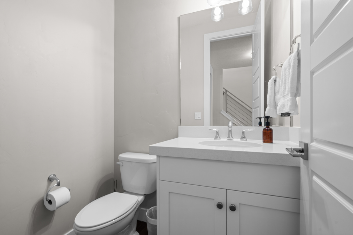 Convenient main-level half bathroom.