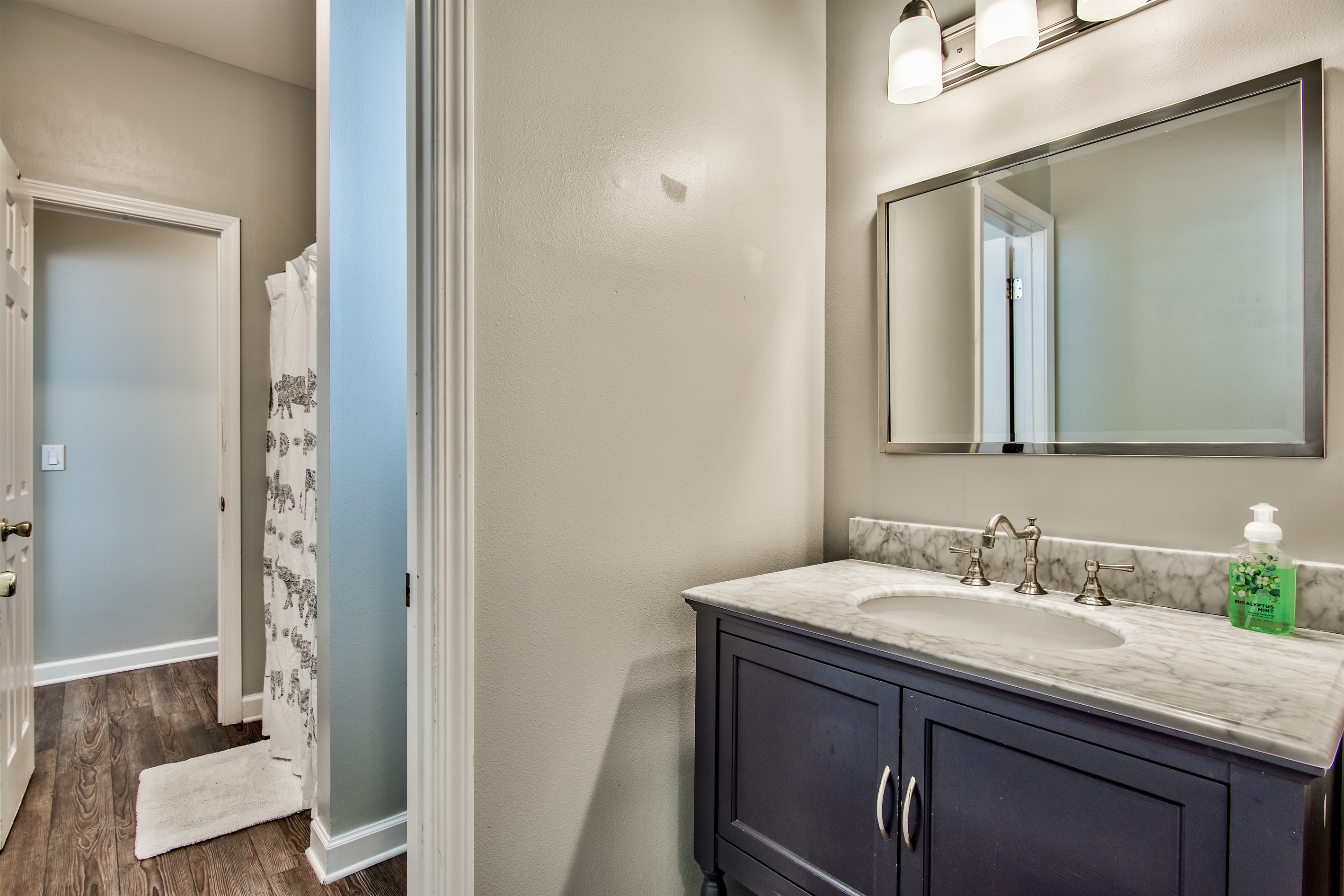 Bunk room vanity, Jack and Jill bathroom