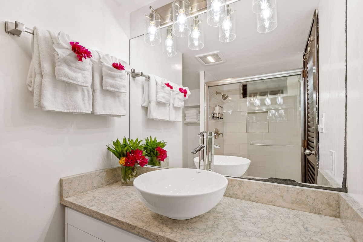 Clean and modern bathroom designed with comfort and convenience in mind.