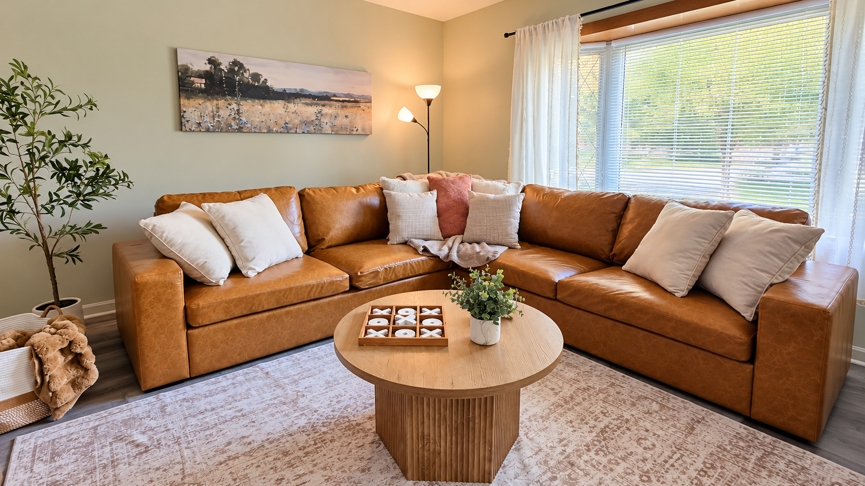 Stretch out on the spacious sectional for movies, conversation, or a quiet evening in.