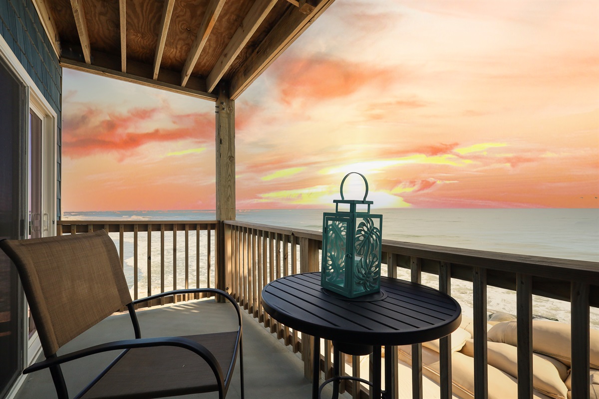 Breathtaking sunrise views from the balcony