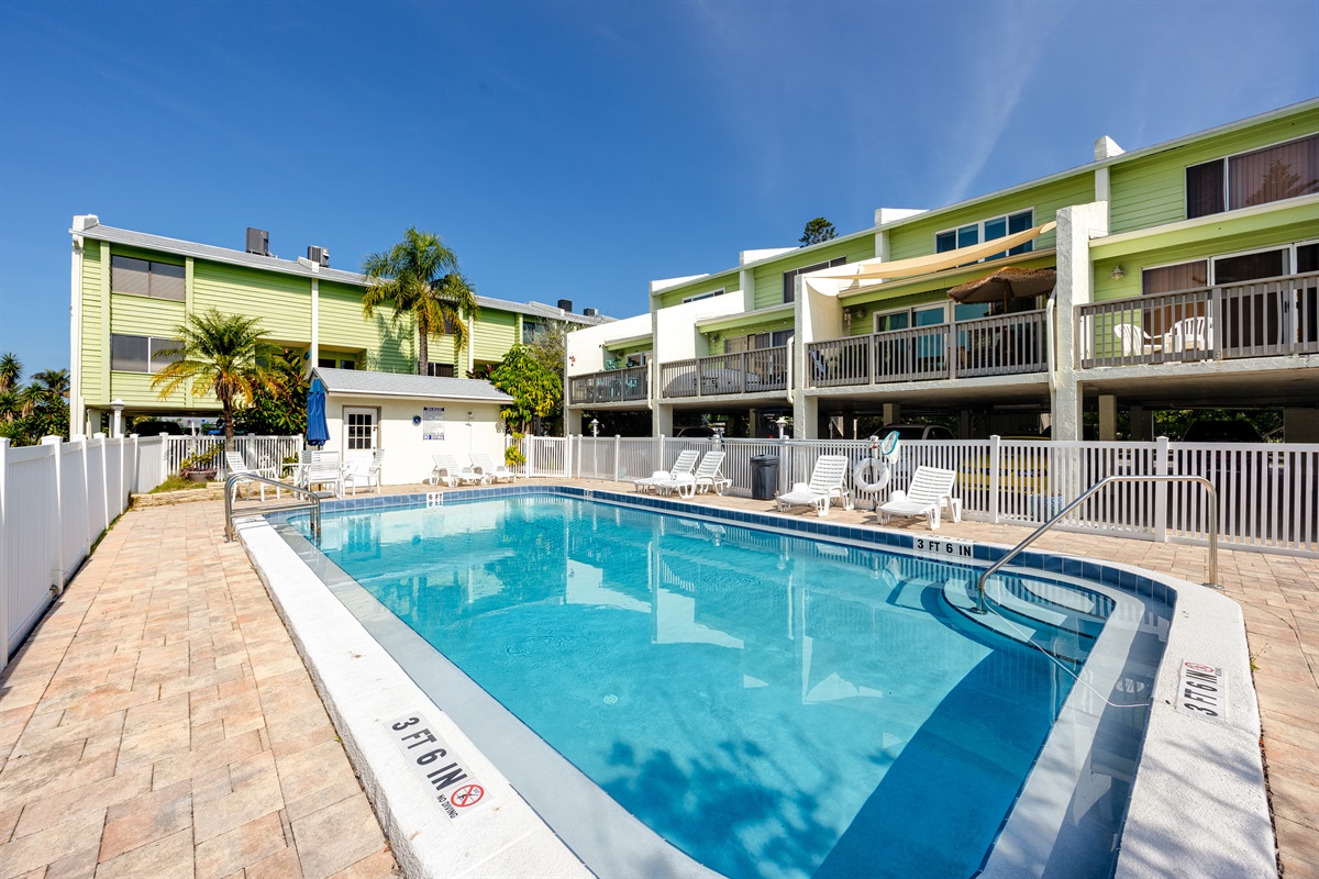 Large pool right out your door