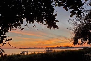 There are many places to take in the beautiful sunsets! This is at the end of 6th street.