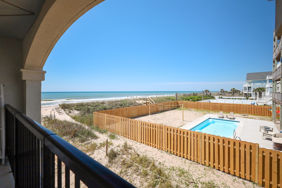 Ocean views and a sparkling pool await