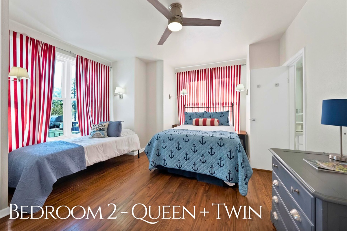 A cozy room with extra sleeping space&mdash;perfect for kids, friends, or whoever called dibs.