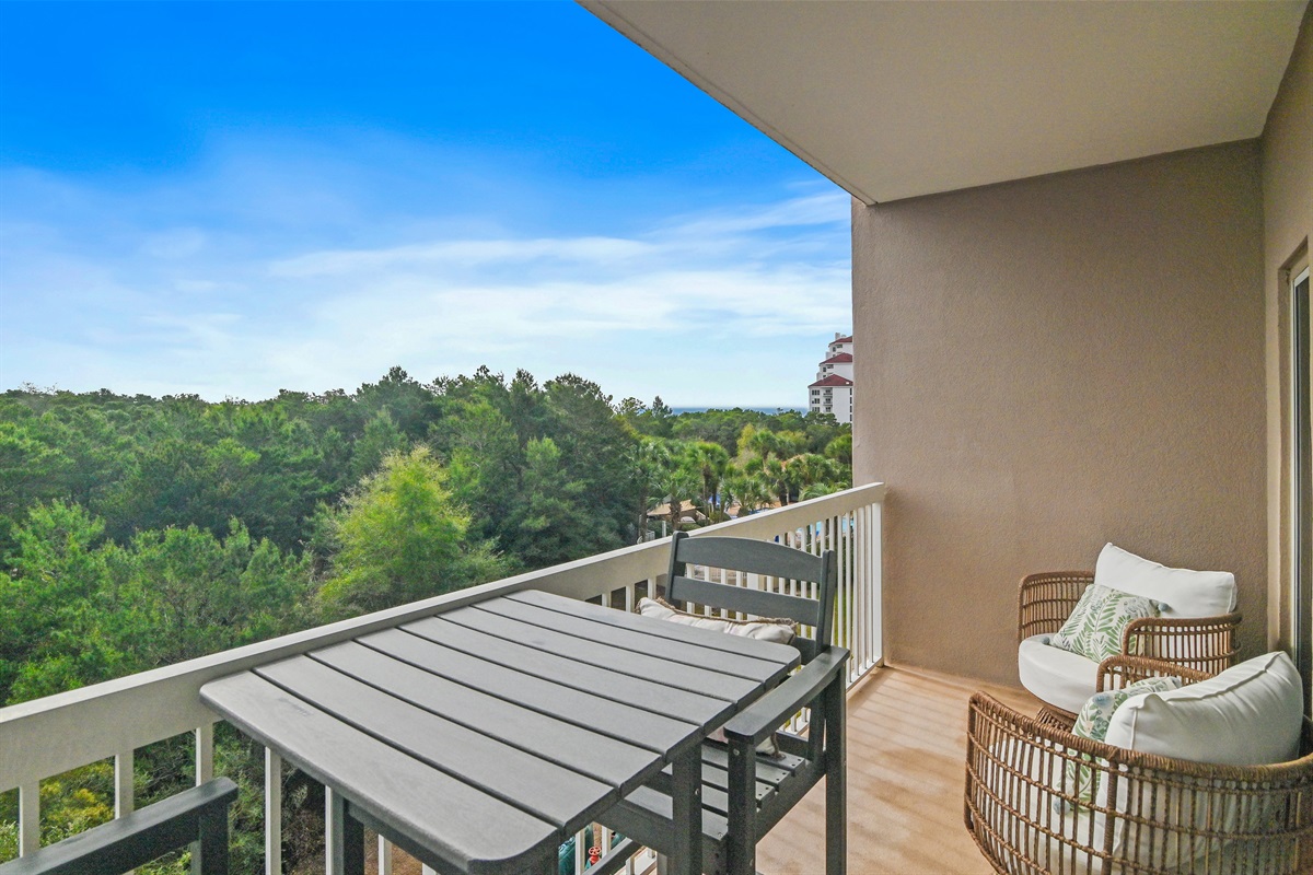 Tops'l Summit 405 a large patio - perfect for morning coffee or a cold afternoon beverage - enjoy the sights and sounds of the Gulf of Mexico