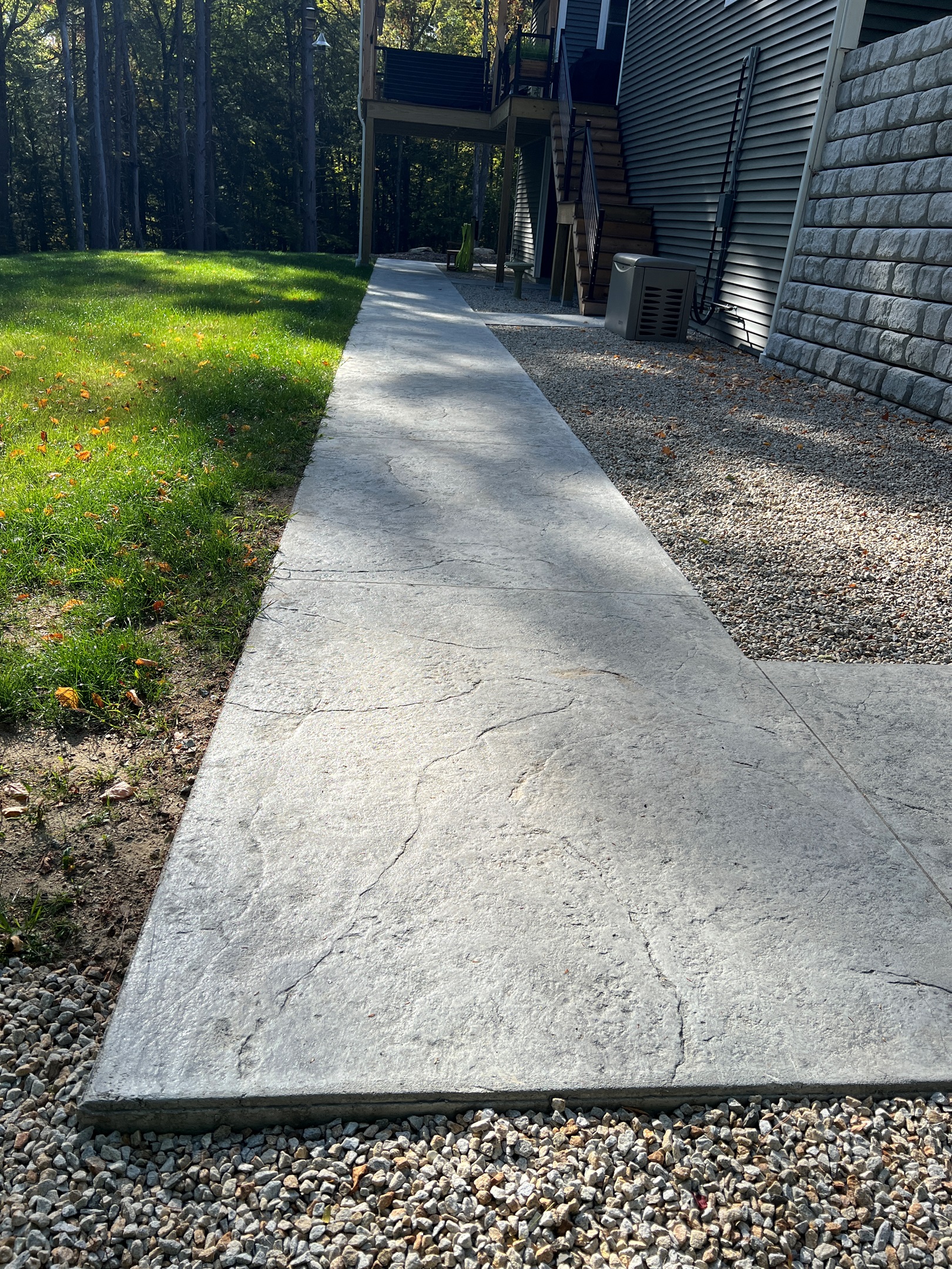 Wider textured sidewalks