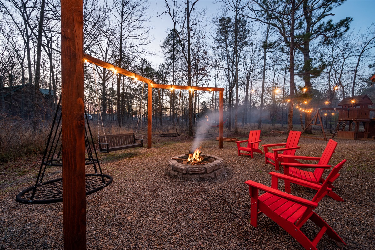 Gather 'round the firepit for cozy evenings under the stars 