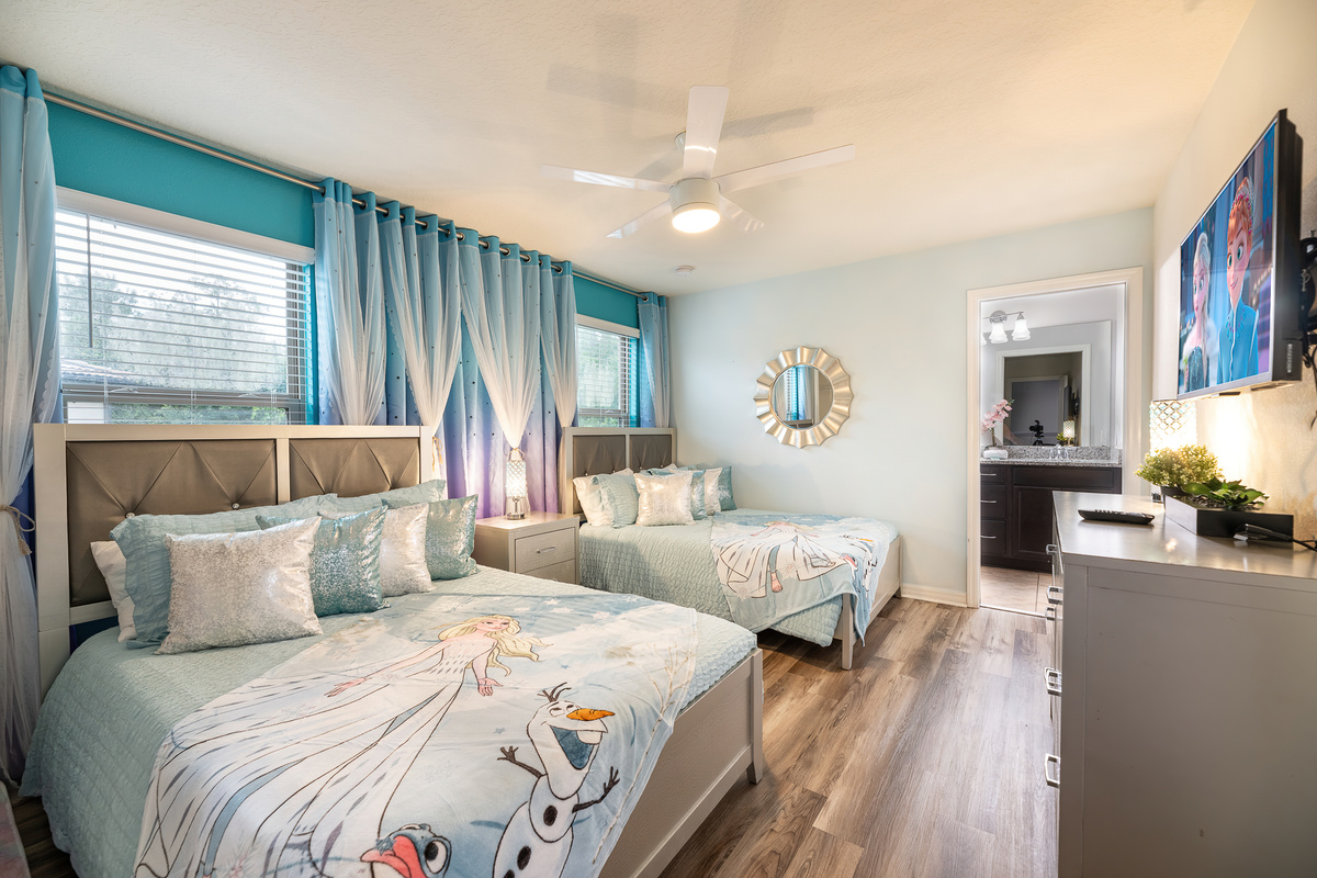 Master Suite 4 with two Full Beds and Kids bed