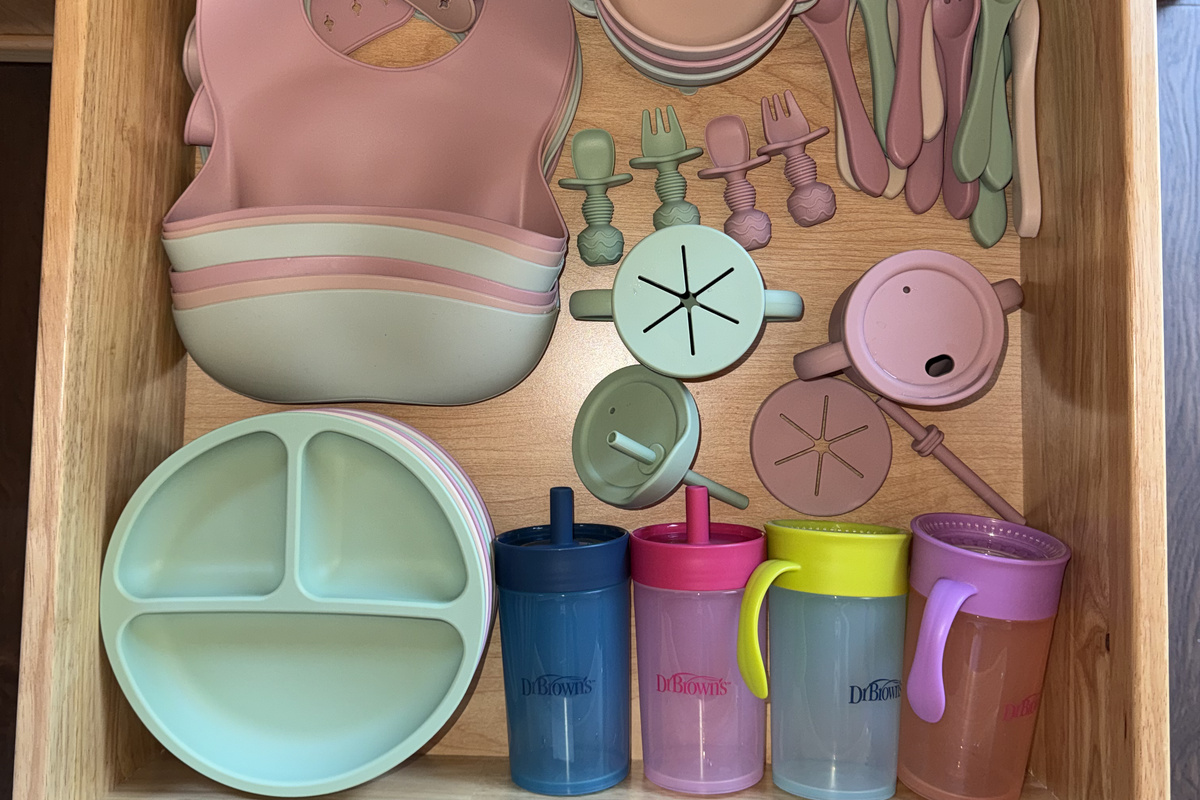 Infant / Children's Meal Necessities  - Silicone BPA free, suction cup plates & bowls, bibs, spoons and forks. Sippy Cups, Straw cups, snack cups. Two High Chairs will complement babies meal time perfectly!
