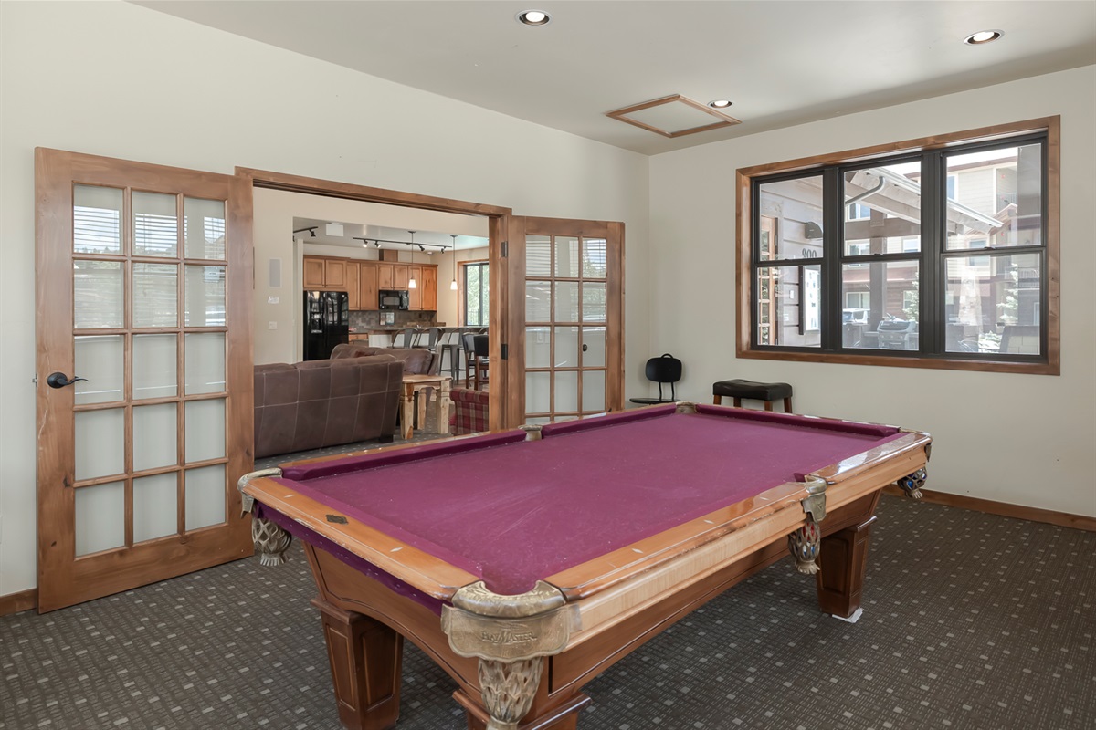 pool table in clubhouse