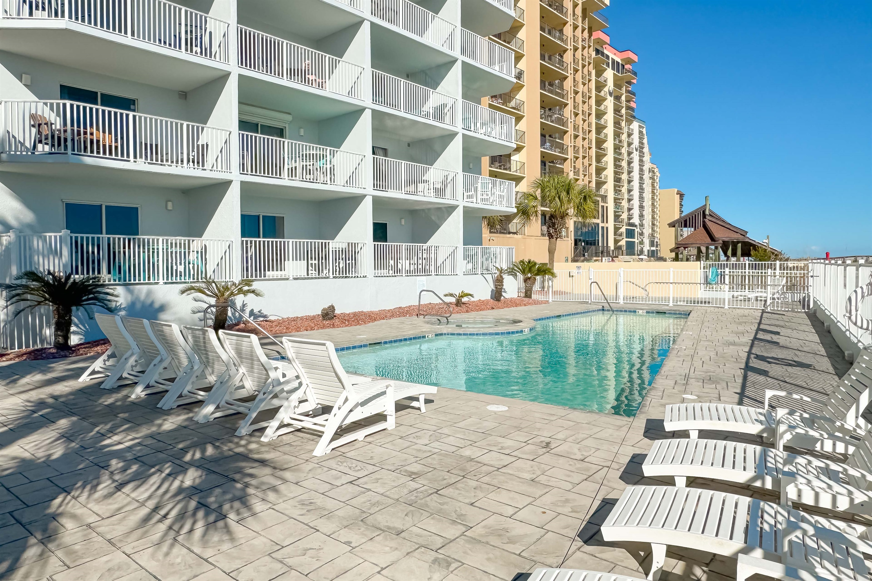 Take a dip in our refreshing pool or stroll down to the beach.  Your perfect vacation is waiting.