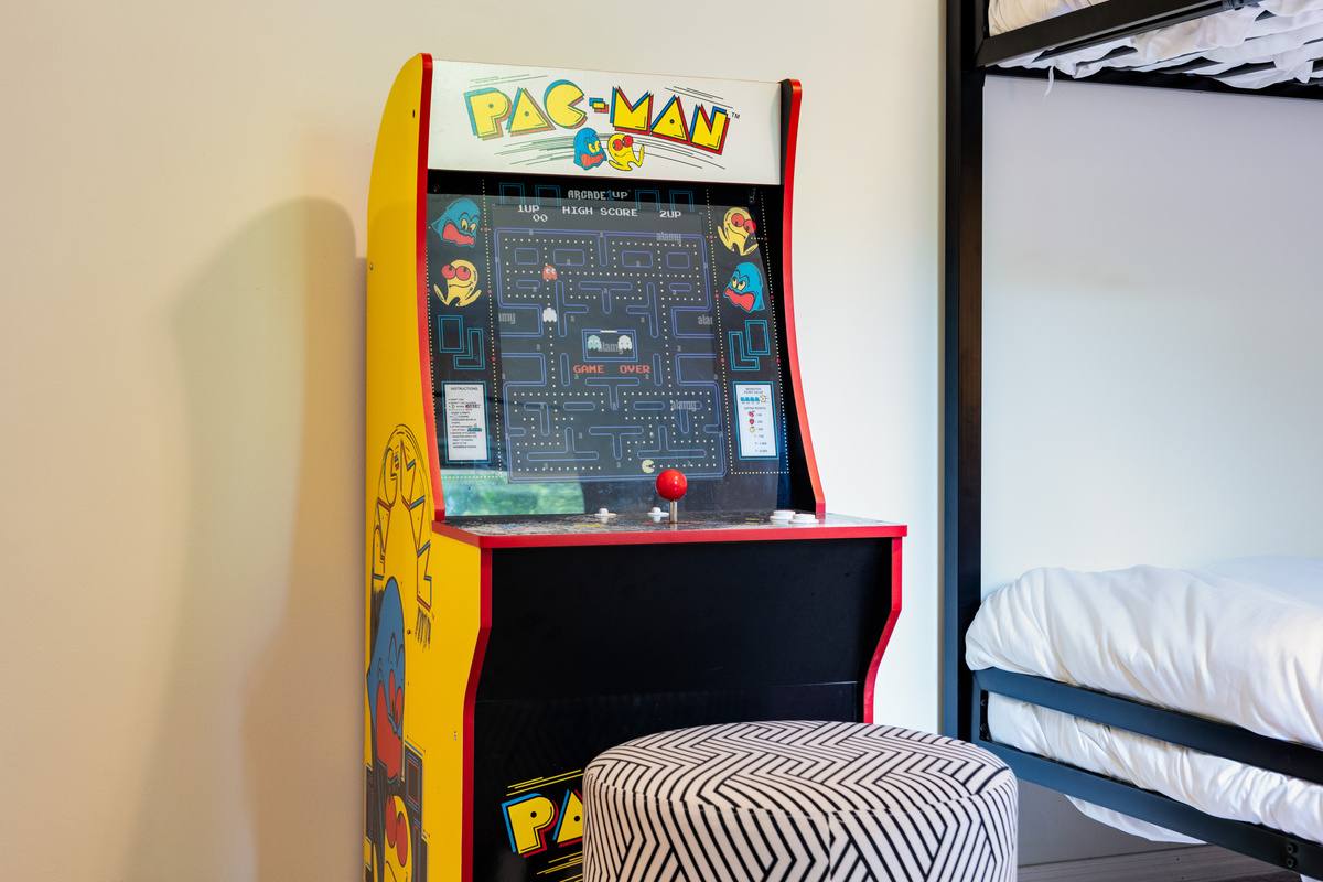 Kids can keep themselves entertained with our pacman arcade machine