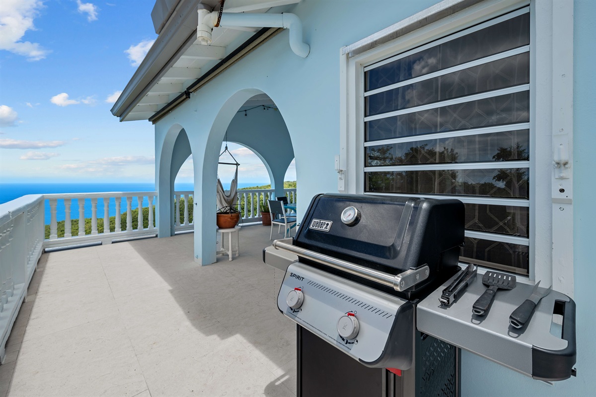 Propane grill to cookout on the balcony